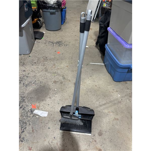 Long handled dustpan and broom