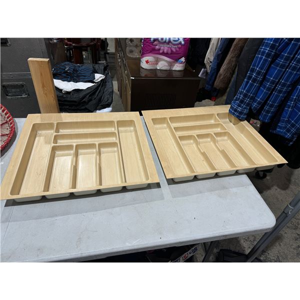 Two large drawer inserts