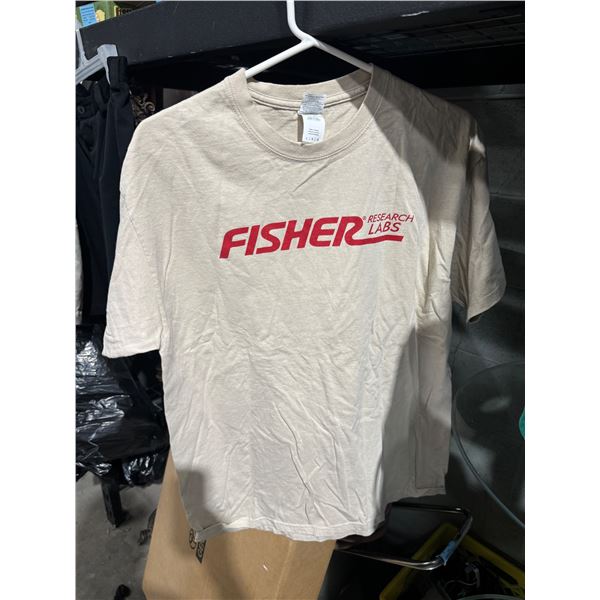 Fisher research labs T-shirt, size large
