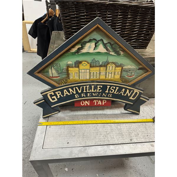 Granville Island brewing on tap sign