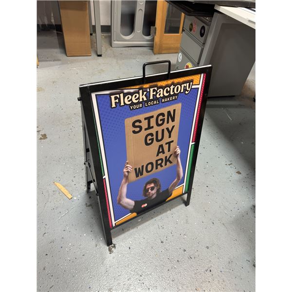 Metal A-frame sign holder
