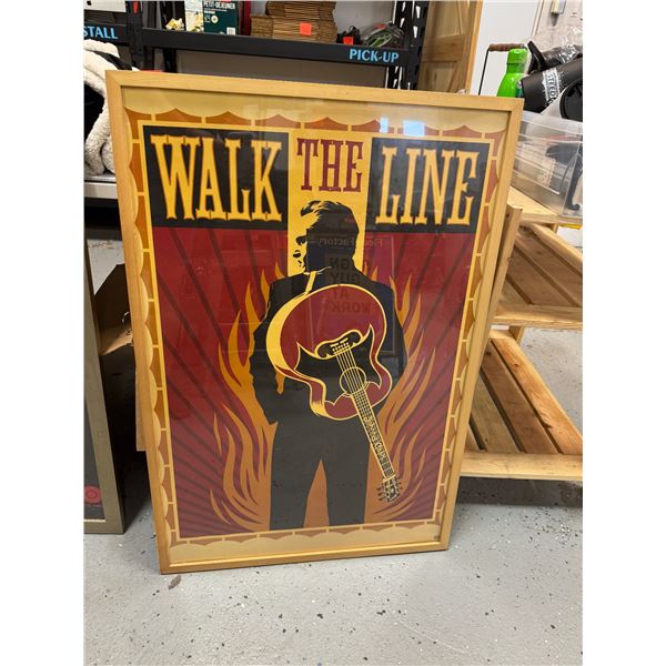 Walk the line poster, framed
