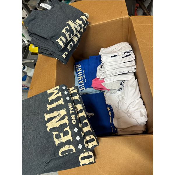 new denim on the diamond, small and medium shirts and sweatshirts