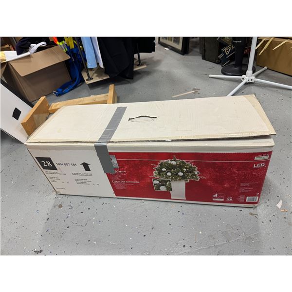 3 foot pre-lit LED decorated potted tree