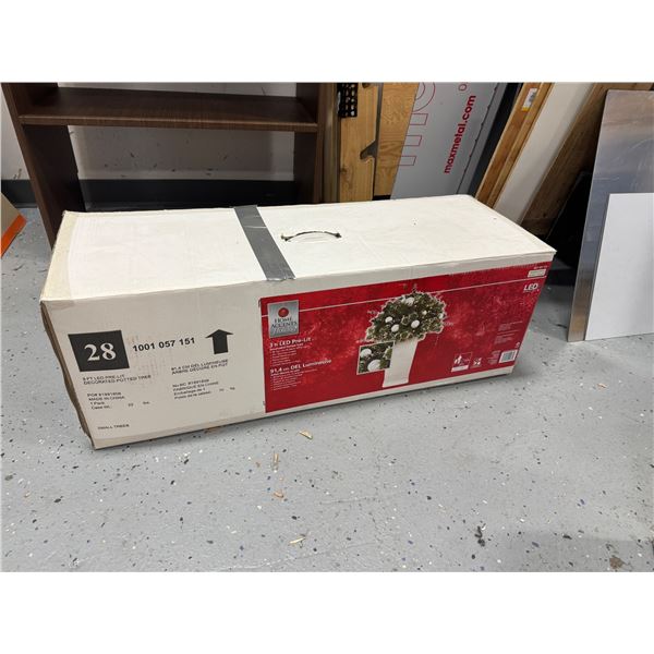 3 foot pre-lit LED decorated potted tree