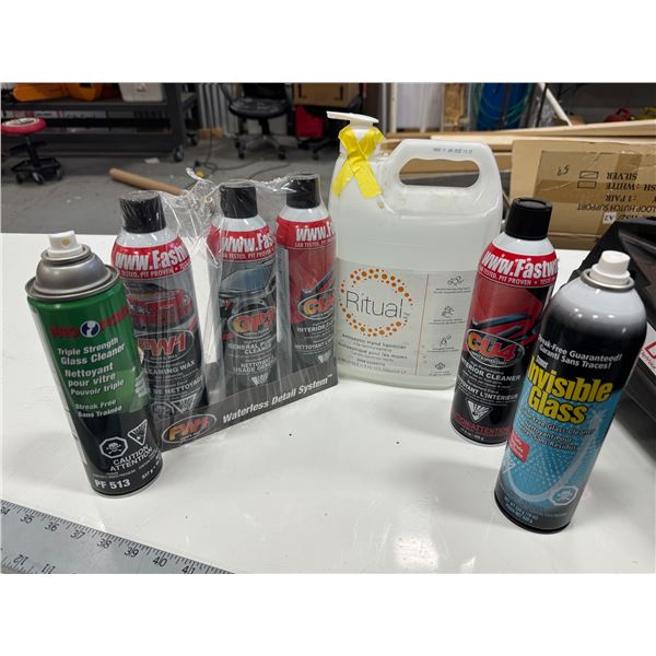 Vehicle, cleaning products and hand sanitizer