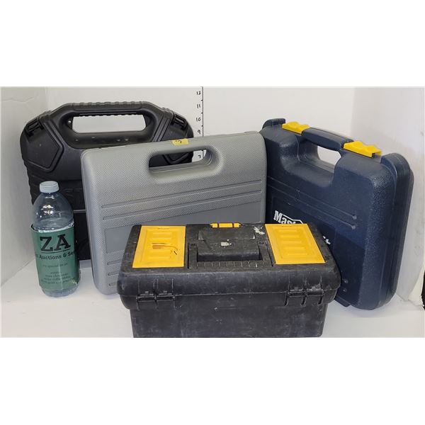 Lot of 4 Near Empty Tool Boxes | Tool Cases