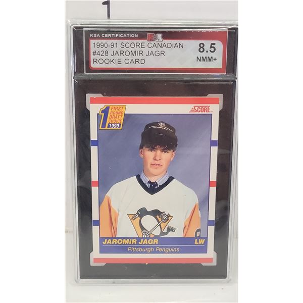 1990-91 | Score Canadian | #428 | Jaromir Jagr | Rookie Card | Graded 9.5 NMM+