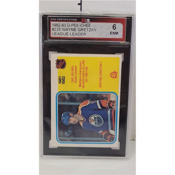 1982-83 | O-Pee-Chee OPC | #235 | Wayne Gretzky | League Leader | Graded 6 ENM