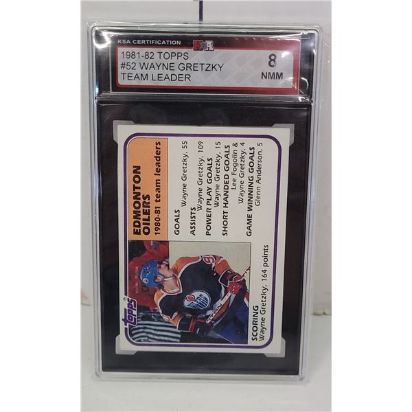 1981-82 | Topps | #52 | Wayne Gretzky | Team Leader | Graded 8 NMM