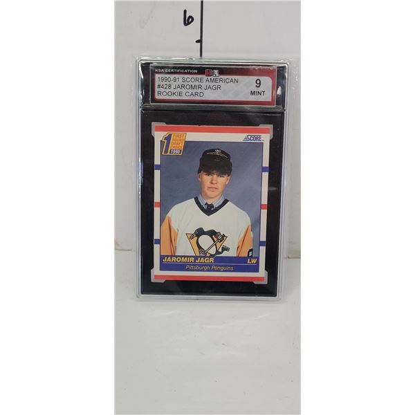 1990-91 Score American | #428 | Jaromir Jagr | Rookie Card | graded 9 MINT