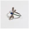 Image 1 : NEW SIZE 7 SILVER TONE DRAGON FLY RING