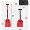 Image 4 : Lot of 1 Overmont Folding Lightweight Aluminum Shovel with Ice Scraper - 26”-32” -