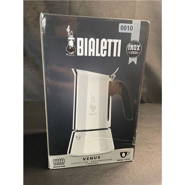 Lot of 1 Bialetti Venus 6-Cup Stainless Steel Induction-Capable Stovetop Espresso Maker - Brand New!