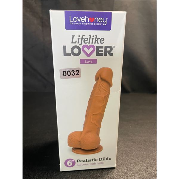Lot of 1 LoveHoney Lifelike Lover 6-Inch Realistic Dildo - Brand New