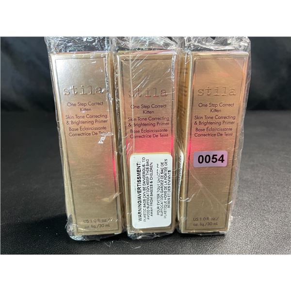 Lot of 3 Stila One Step Correct Kitten Skin Tone Correcting & Brightening Primers - Brand New