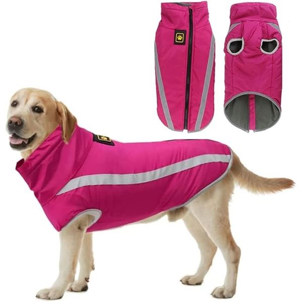 Lot of 3 Waterproof Reflective Raincoats for Dogs - Size XL - Pink - Brand New!