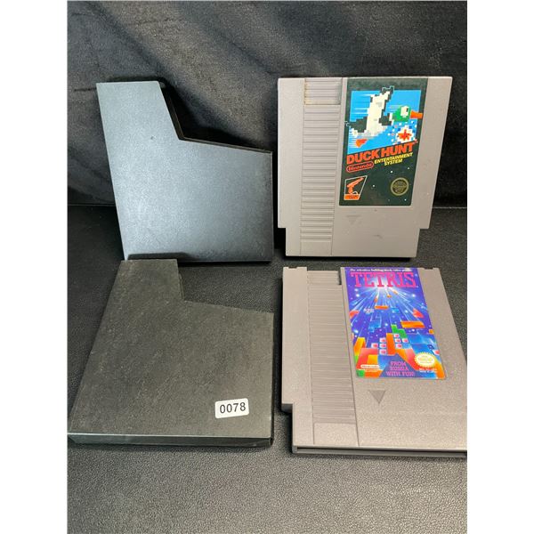 Lot of 2 NES Nintendo Games - Duck Hunt & Tetris - Used