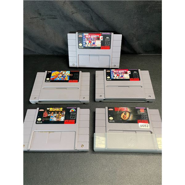 Lot of 5 Assorted SNES Super Nintendo Video Games - Used