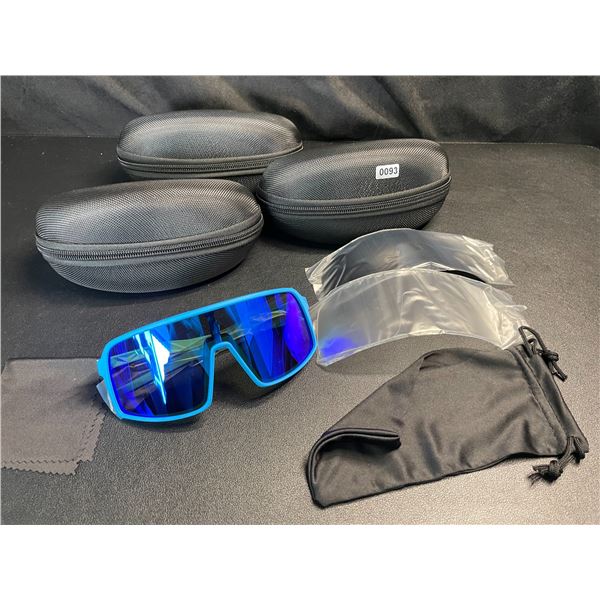 Lot of 3 Sets of Sports Glasses with Cases - Brand New