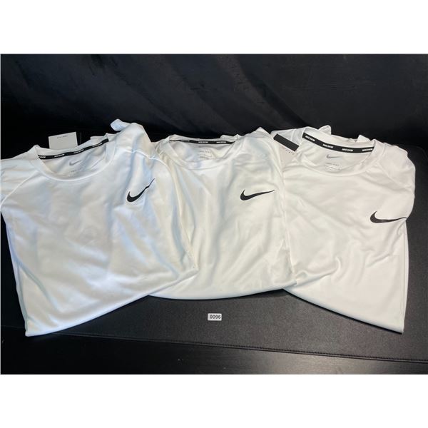 Lot of 3 Nike Dri-Fit T-Shirts/S - Size Large - White - Brand New with Tags!