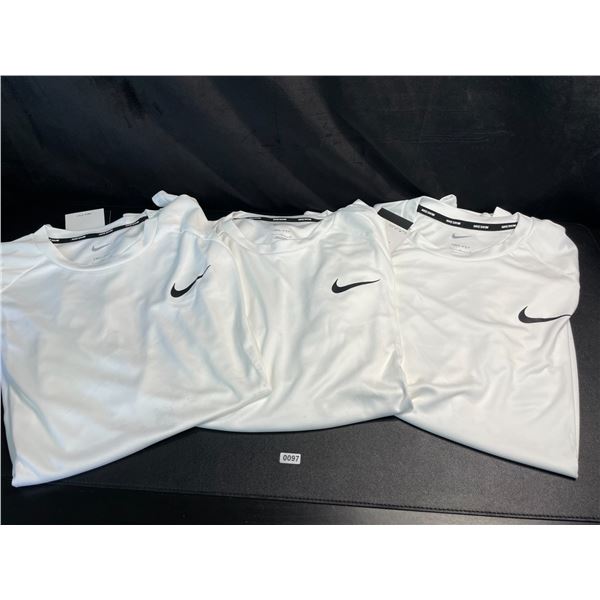Lot of 3 Nike Dri-Fit T-Shirts/S - Size Large - White - Brand New with Tags!
