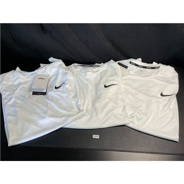 Lot of 3 Nike Dri-Fit T-Shirts/S - Size Large - White - Brand New with Tags!