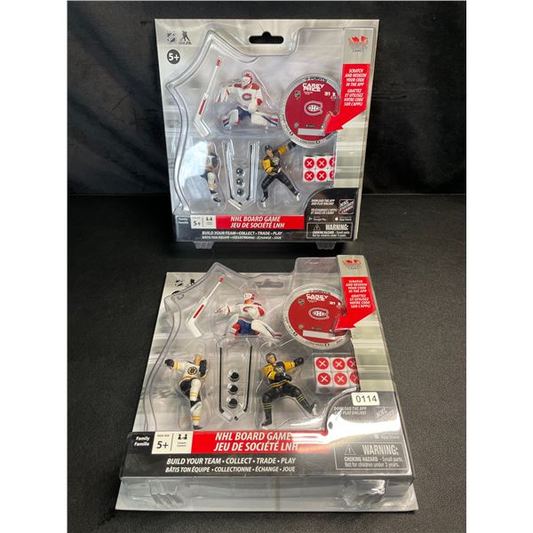 Lot of 2 NHL Board Game Toy Sets - Brand New