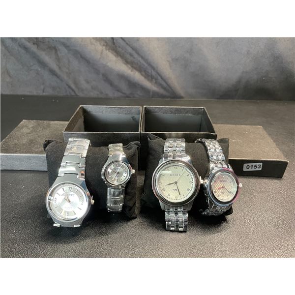 Lot of 2 Boxes of Keste Watches (2 Per Box/4 Total) - New