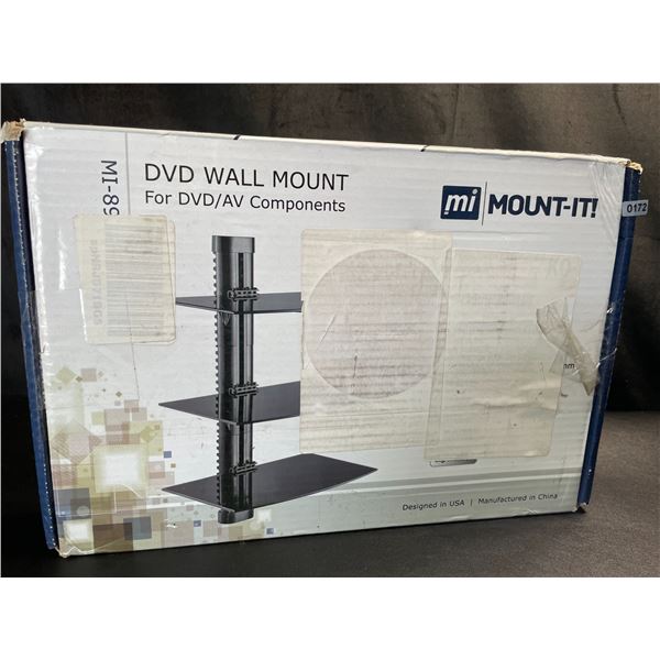 Lot of 1 Floating Wall Mounted Shelf for Components (Consoles/DVD's/TV Boxes) - Holds up to 17.6lbs