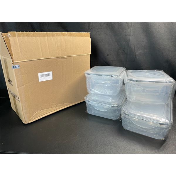 Lot of 1 Box of Food Storage Containers with Airtight Lids - 12PCS - Brand New