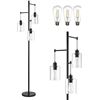 Image 1 : Lot of 1 Vonluce Industrial Modern Style Tree Floor Lamp with 3 LED Bulbs - 64 inch Tall - New