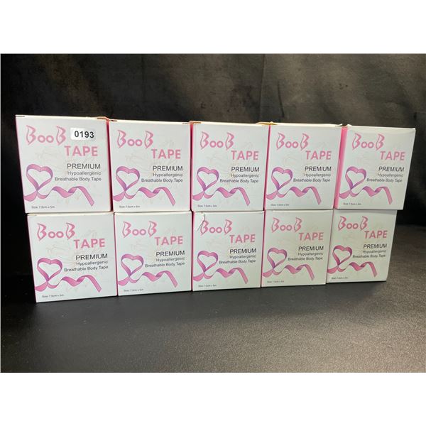 Lot of 10 Boxes of Boob Tape - Breathable Body Tape - 7.5cm x 5m Per Roll - Brand New!