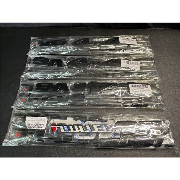 Lot of 5 Packs of Toyota Tacoma 4x4 Emblems/Badges - New