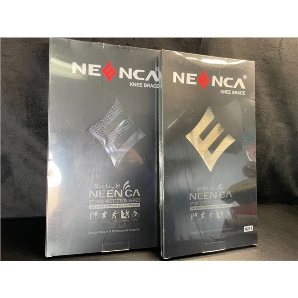 Lot of 2 Neenca Professional Knee Braces - Size 3XL & M - Brand New