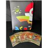 Image 1 : Lot of 1 Binder of Authentic Pokemon Trading Cards (100 Cards) + 6 Metal Fan Art Cards