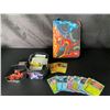 Image 1 : Lot of 1 Charizard Leather Pokemon Binder + 110 Authentic Pokemon Cards (10 Holos) + Storage Tin