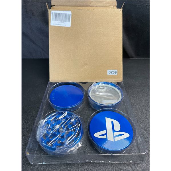 Lot of 1 Custom Engraved Metal "Herb" Grinder - Playstation Design - Brand New!