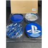 Image 2 : Lot of 1 Custom Engraved Metal "Herb" Grinder - Playstation Design - Brand New!