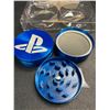 Image 3 : Lot of 1 Custom Engraved Metal "Herb" Grinder - Playstation Design - Brand New!