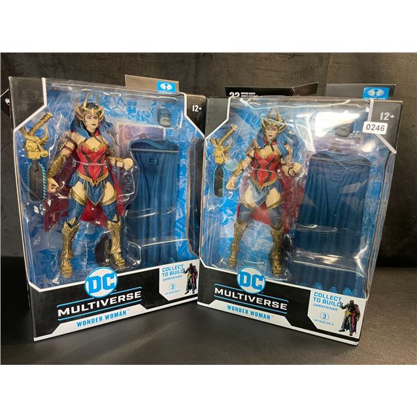 Lot of 2 DC Multiverse Wonder Woman Collectible Action Figure Toys by McFarlane Toys - Brand New