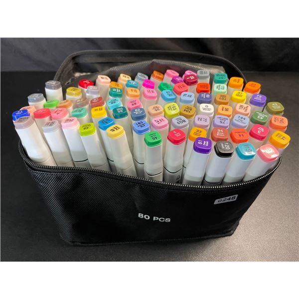 Lot of 1 Multi-Pack of Alcohol Dual-Tip Aritst/Sketch Markers - 80 PCS/Colours - Brand New!