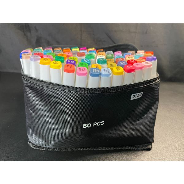 Lot of 1 Multi-Pack of Alcohol Dual-Tip Aritst/Sketch Markers - 80 PCS/Colours - Brand New!