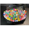 Image 2 : Lot of 1 Multi-Pack of Alcohol Dual-Tip Aritst/Sketch Markers - 80 PCS/Colours - Brand New!