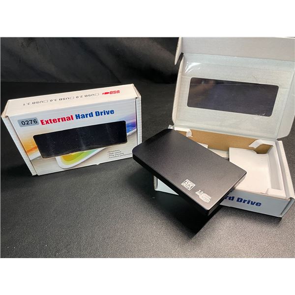 Lot of 2 Portable 2TB Plug and Play External Hard Drives - Brand New