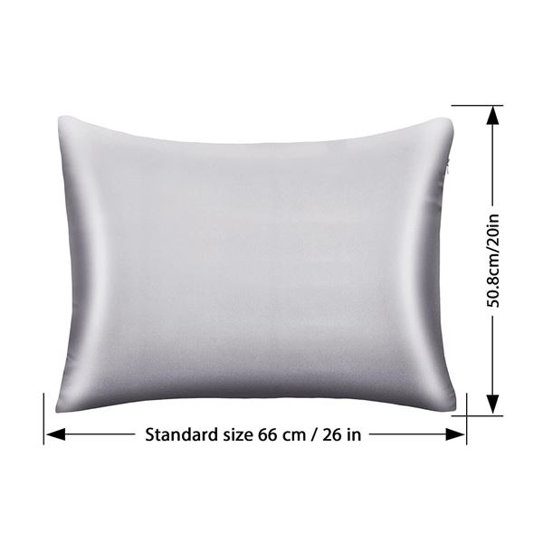 Lot of 4 Packs of Satin Pillowcases - Great for Skin/Hair - Grey - Brand New!