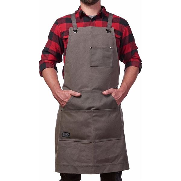 Lot of 1 Hudson Premium Heavy Duty Waxed Canvas Work Apron - Size XXL - Brand New