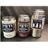 Image 1 : Lot of 3 YETI Colsters - Missing Top Rings* See Description - White, Purple, & Silver