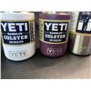 Image 2 : Lot of 3 YETI Colsters - Missing Top Rings* See Description - White, Purple, & Silver