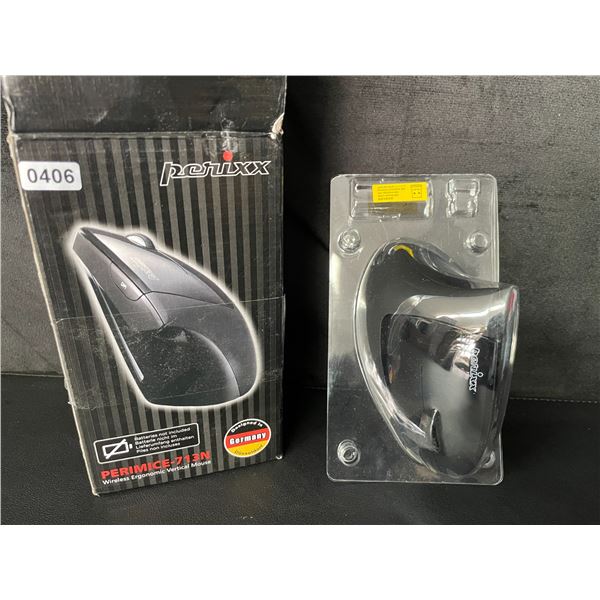 Lot of 1 Perixx Perimice Wireless Ergonomic Vertical Mouse - New